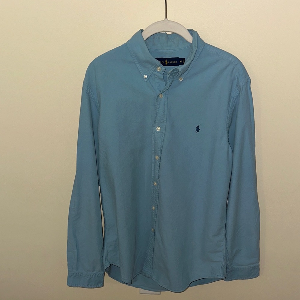 Polo by Ralph Lauren Men's Light Blue Button Down Shirt classic fit